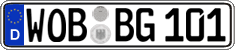 German license plate, Regular plates