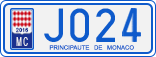 License plate of Monaco, Cars