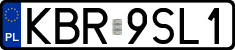 License plates of Poland, Regular car plates