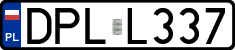 License plates of Poland, Regular car plates