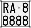 License plate of Italy, Motorcycles (1927 year series)