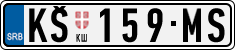 License plate of Serbia, Cars