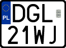 License plates of Poland, Special vehicles and motorcycles