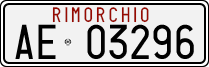 License plate of Italy, Trailers (1994 year series)