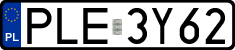 License plates of Poland, Regular car plates