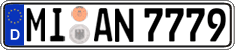 German license plate, Regular plates