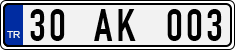 License plate of Turkey, Regular plates