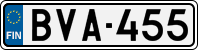 License plate of Finland, Cars