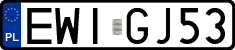 License plates of Poland, Regular car plates