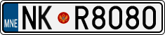 License plate of Montenegro, Vanity Plates