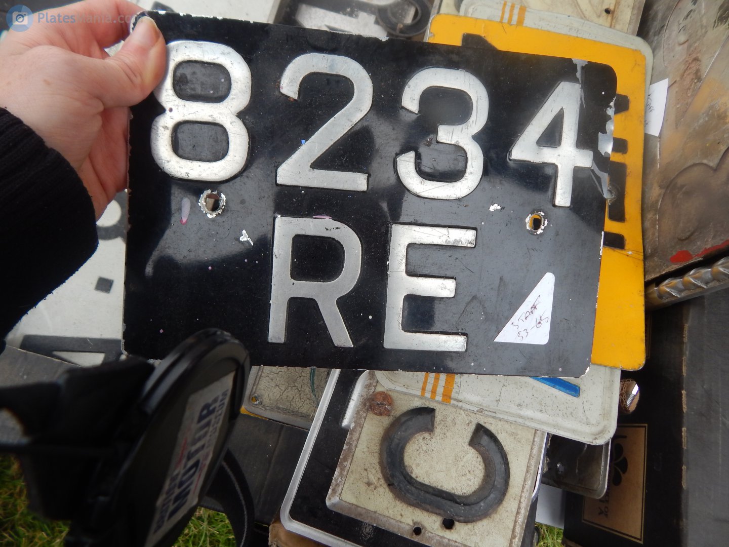 8234RE, License plate without vehicle 