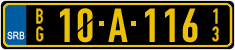 License plate of Serbia, Diplomatic