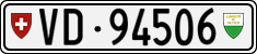 License plate of Switzerland, Cars
