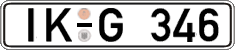 German license plate, Regular plates