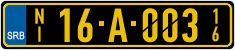 License plate of Serbia, Diplomatic