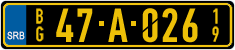 License plate of Serbia, Diplomatic