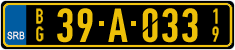 License plate of Serbia, Diplomatic