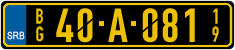 License plate of Serbia, Diplomatic