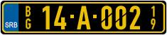 License plate of Serbia, Diplomatic