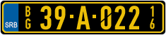 License plate of Serbia, Diplomatic