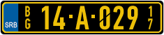 License plate of Serbia, Diplomatic