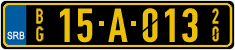 License plate of Serbia, Diplomatic