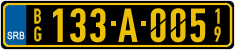 License plate of Serbia, Diplomatic