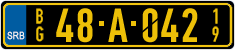 License plate of Serbia, Diplomatic