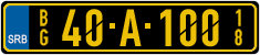 License plate of Serbia, Diplomatic