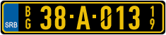 License plate of Serbia, Diplomatic