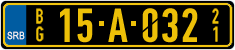 License plate of Serbia, Diplomatic