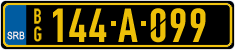 License plate of Serbia, Diplomatic