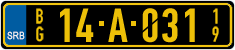 License plate of Serbia, Diplomatic