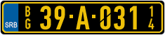 License plate of Serbia, Diplomatic