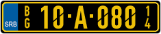 License plate of Serbia, Diplomatic