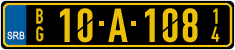 License plate of Serbia, Diplomatic