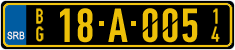 License plate of Serbia, Diplomatic