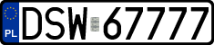 License plates of Poland, Regular car plates