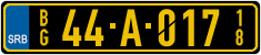License plate of Serbia, Diplomatic