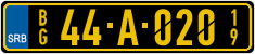 License plate of Serbia, Diplomatic