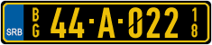 License plate of Serbia, Diplomatic