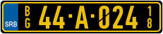 License plate of Serbia, Diplomatic