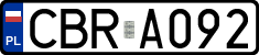 License plates of Poland, Regular car plates