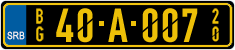 License plate of Serbia, Diplomatic