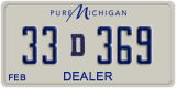 Michigan, Dealer (12D345 / 123D45)