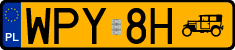 License plates of Poland, Oldtimers