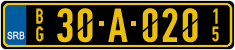 License plate of Serbia, Diplomatic