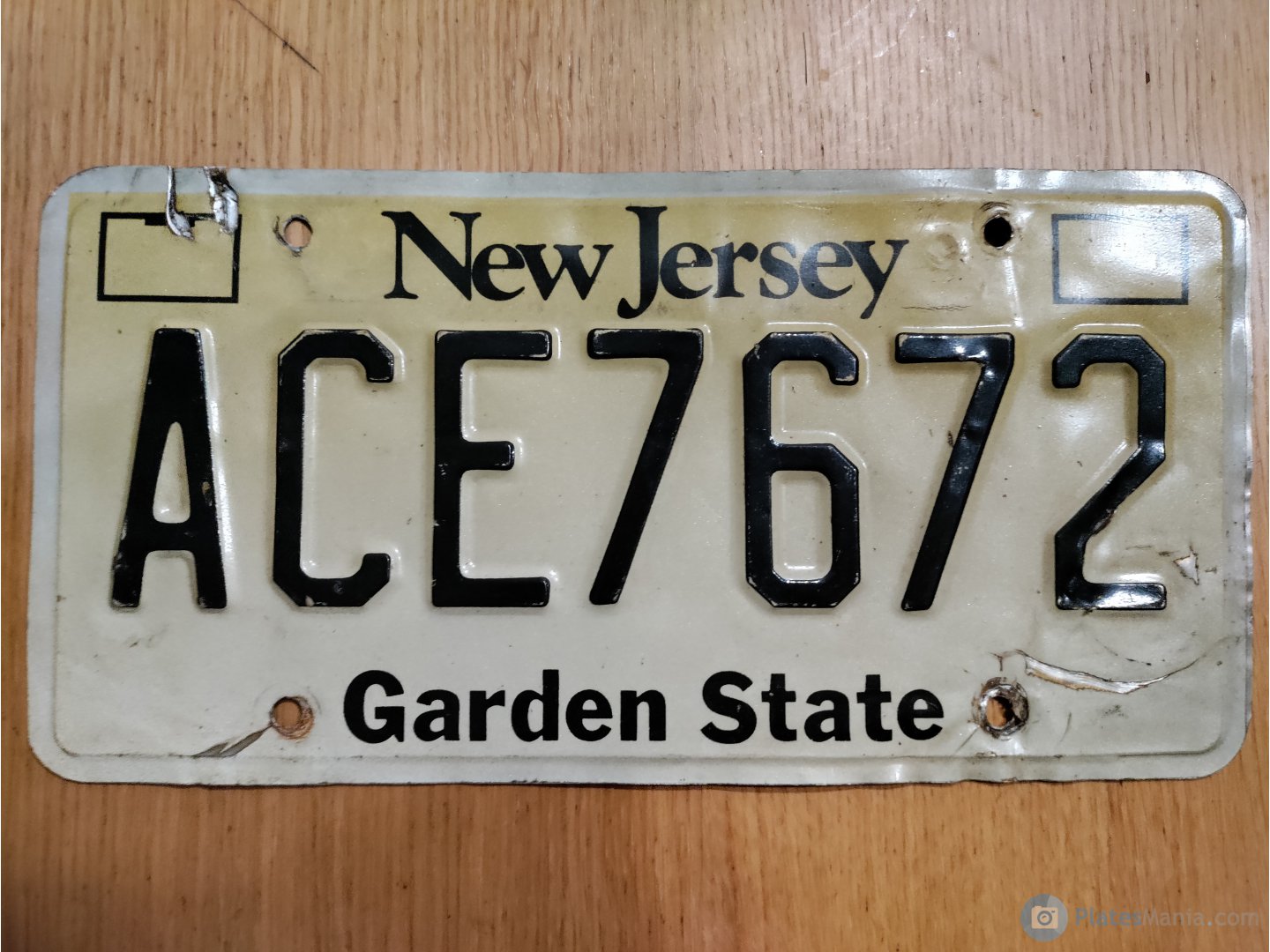 ACE7672, License plate without vehicle 