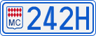 License plate of Monaco, Cars
