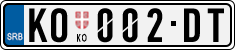License plate of Serbia, Cars